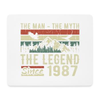 Retro 1987 Vintage - 1987 Birthday Gift - Mouse Pad (horizontal) - white - Front