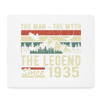 Retro 1935 Vintage - Cadeau D’anniversaire 1935 - Tapis de souris (format paysage) - blanc - Devant
