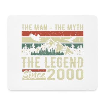 Retro 2000 Vintage - 2000 Geburtstagsgeschenk - Mousepad (Querformat) - Weiß - Vorne