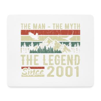 Retro 2001 Vintage - Cadeau D’anniversaire 2001 - Tapis de souris (format paysage) - blanc - Devant