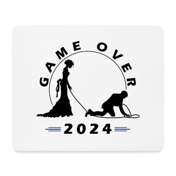 Game Over 2024 Hochzeit - Mousepad (Querformat) - Weiß - Vorne