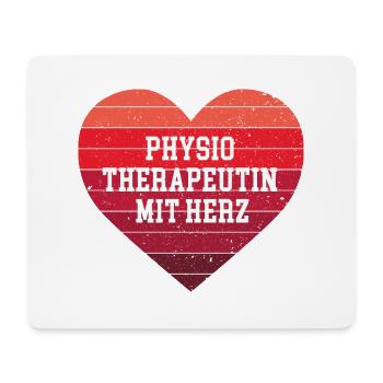 Physiotherapeutin mit Herz Physiotherapie Physio - Mousepad (Querformat) - Weiß - Vorne