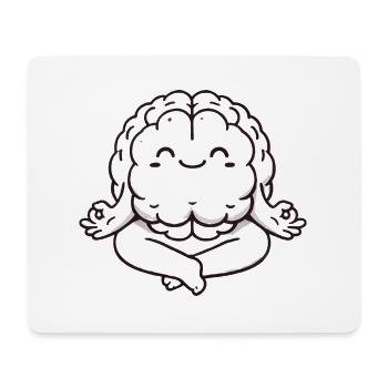 Faites confiance à votre cerveau méditant dans votre intestin - Tapis de souris (format paysage) - blanc - Devant
