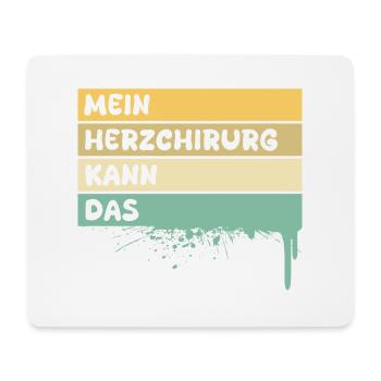 Chirurgien cardiaque - Tapis de souris (format paysage) - blanc - Devant