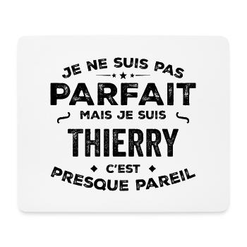 Thierry – Un Prénom, Une Légende Drôle et Fière - Tapis de souris (format paysage) - blanc - Devant