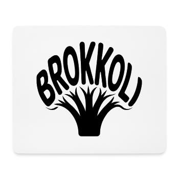 Brokkoli - Logo de bande dessinée vintage cool - Tapis de souris (format paysage) - blanc - Devant