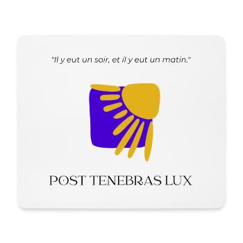 Post Tenebras Lux  - Tapis de souris (format paysage) - blanc - Devant