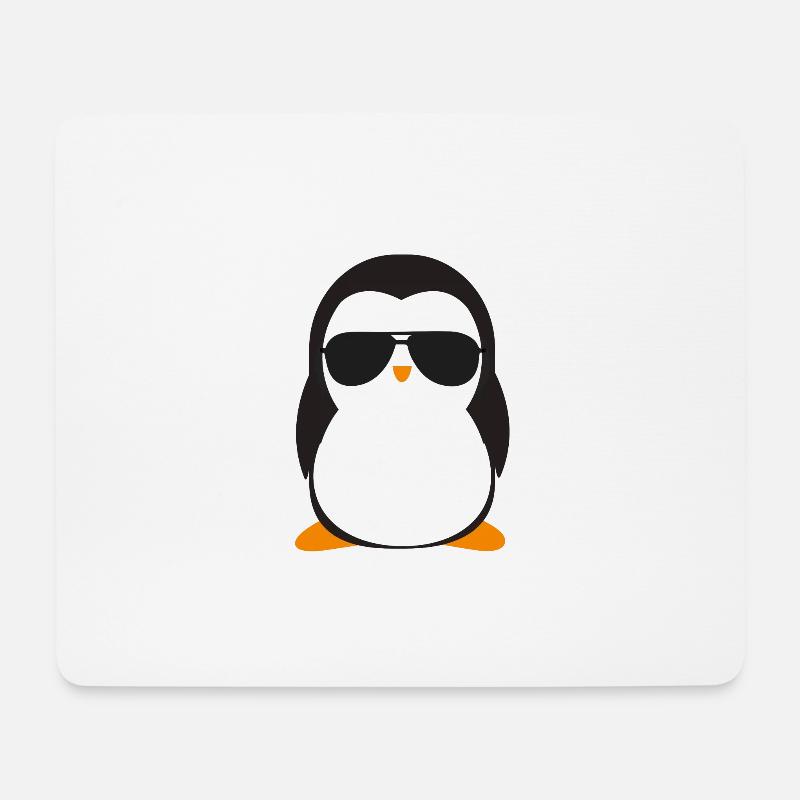 Cool penguin with sunglasses - Mouse Pad (horizontal) - white