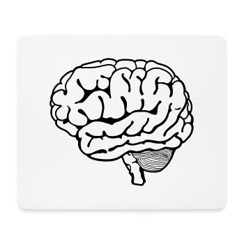 Brain - Mouse Pad (horizontal) - white - Front