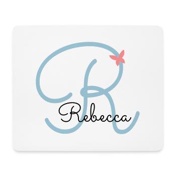 Rebecca surname first name - Mouse Pad (horizontal) - white - Front