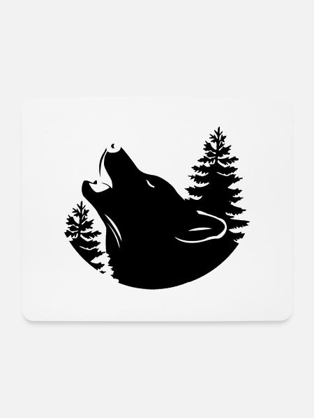 Wolf - Naturschutz - Tierschutz - Mousepad (Querformat) - Weiß
