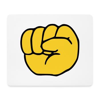 Emoji Fist Sketch Couleur - Tapis de souris (format paysage) - blanc - Devant