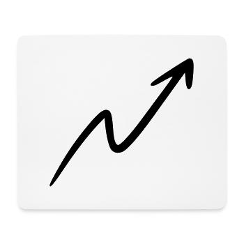 Arrow drawing sketch black - Mouse Pad (horizontal) - white - Front