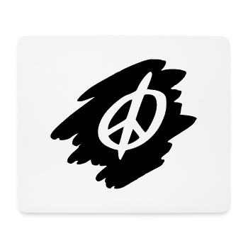 Peace Zeichen Zeichnung Frieden Skizze schwarz - Mousepad (Querformat) - Weiß - Vorne