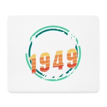 Vintage 1949 Hemd für Herren Frauen 74 Jahre alt 74. - Mousepad (Querformat) - Weiß - Vorne