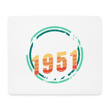 Vintage 1951 Shirt for Men Women 72 Year Old 72nd - Mouse Pad (horizontal) - white - Front