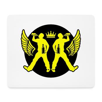 Drinking Beer Silhouette - Mouse Pad (horizontal) - white - Front