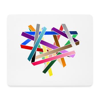 LOVE - kreuz und quer gewickelt - Mousepad (Querformat) - Weiß - Vorne