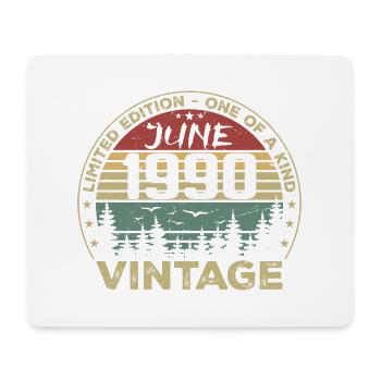 Cadeau Juin 1990 Anniversaire Juin 1990 Juin 1990 - Tapis de souris (format paysage) - blanc - Devant