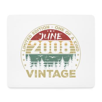 Gift June 2008 Birthday June 2008 June 2008 - Mouse Pad (horizontal) - white - Front