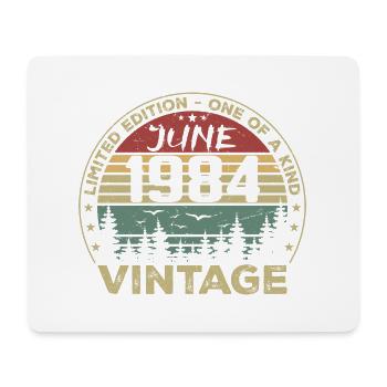 Gift June 1984 Birthday June 1984 June 1984 - Mouse Pad (horizontal) - white - Front
