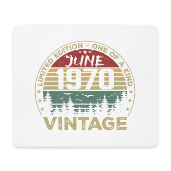 Gift June 1970 Birthday June 1970 June 1970 - Mouse Pad (horizontal) - white - Front