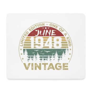 Geschenk Juni 1948 Geburtstag Juni 1948 Juni 1948 - Mousepad (Querformat) - Weiß - Vorne