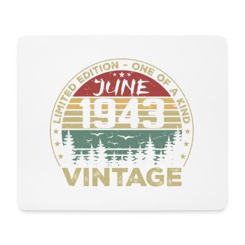 Cadeau Juin 1943 Anniversaire Juin 1943 Juin 1943 - Tapis de souris (format paysage) - blanc - Devant