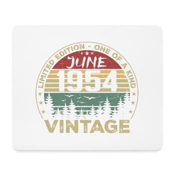 Gift June 1954 Birthday June 1954 June 1954 - Mouse Pad (horizontal) - white - Front