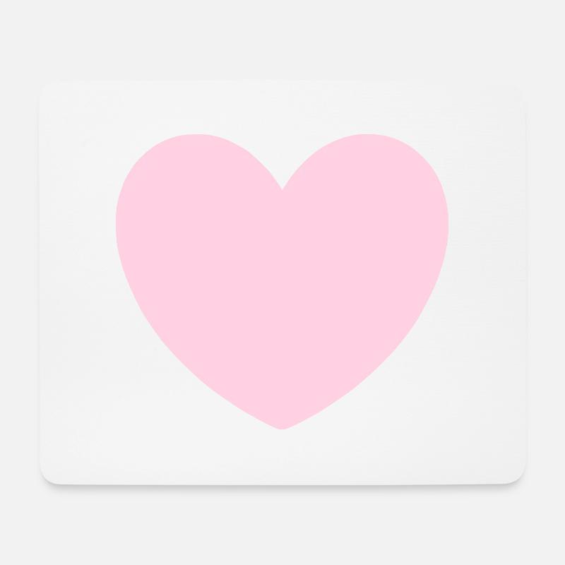 rosarotes Herz Herz rosa Geschenk Valentinstag - Mousepad (Querformat) - Weiß