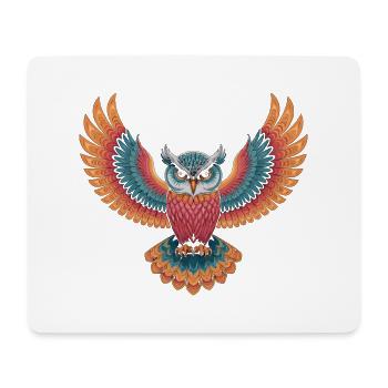 Hibou - Tapis de souris (format paysage) - blanc - Devant