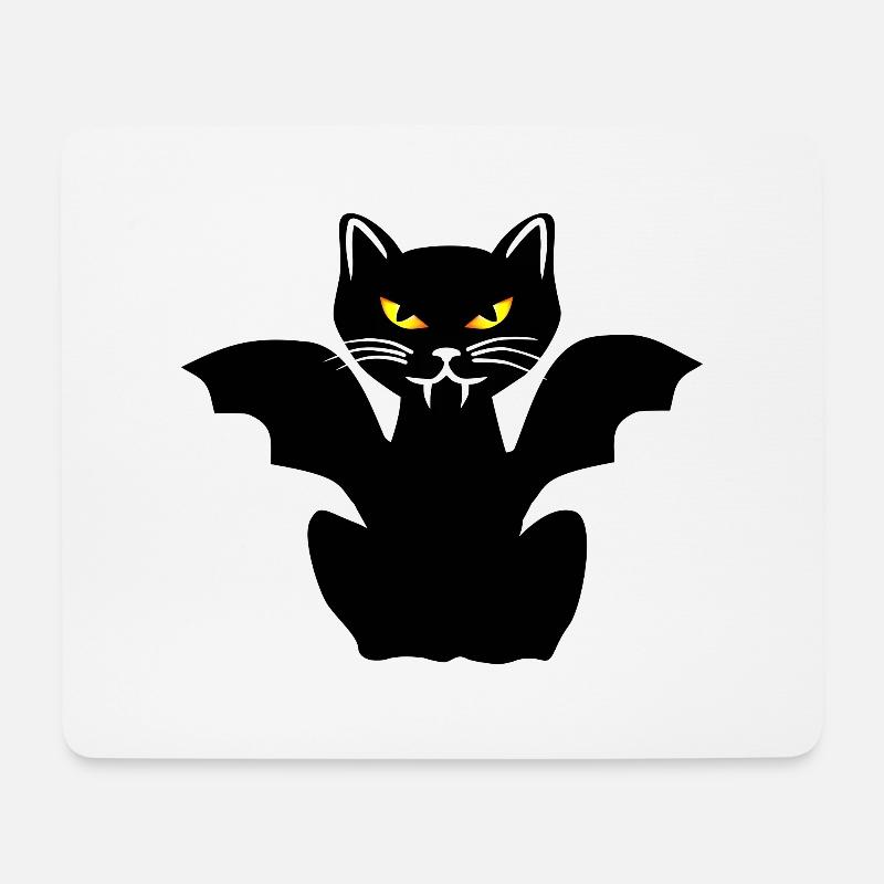 Drakula Vampir Katze - Mousepad (Querformat) - Weiß