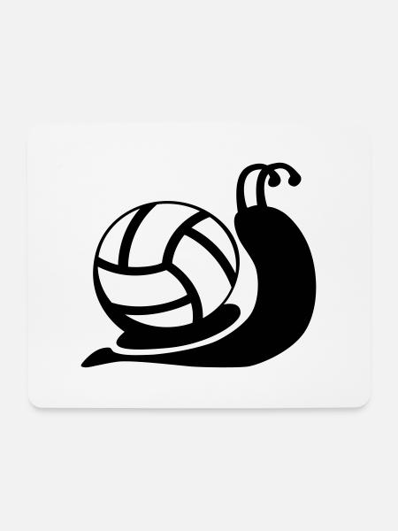 Volleyball Schnecke - Mousepad (Querformat) - Weiß