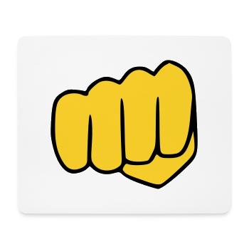 Emoji Fist Sketch Couleur - Tapis de souris (format paysage) - blanc - Devant