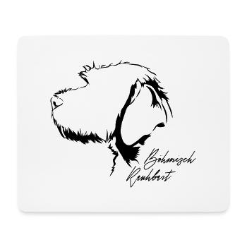 BÖHMISCH RAUHBART Profil Hunde Hund Wilsigns - Mousepad (Querformat) - Weiß - Vorne