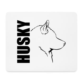 HUSKY Profile Dogs Dog Wilsigns Sled Dogs - Mouse Pad (horizontal) - white - Front