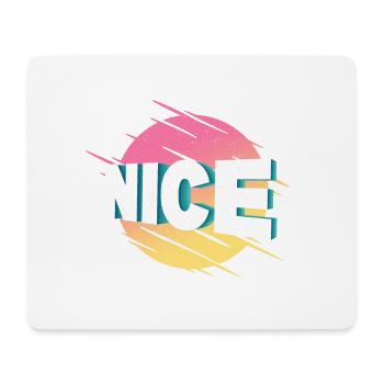 Nice France City Font Vintage Rétro - Tapis de souris (format paysage) - blanc - Devant