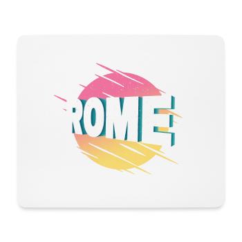 Rom Rome Italien Stadt Schrift Vintage Retro - Mousepad (Querformat) - Weiß - Vorne