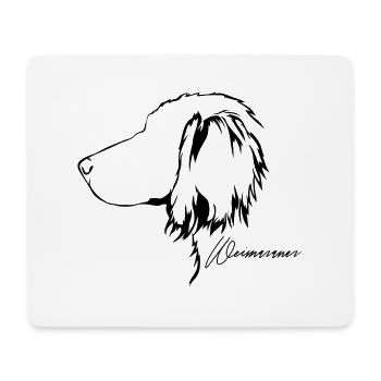 WEIMARANER profil cheveux longs chiens Wilsigns - Tapis de souris (format paysage) - blanc - Devant