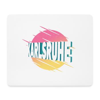 Karlsruhe Deutschland Stadt Schrift Vintage Retro - Mousepad (Querformat) - Weiß - Vorne