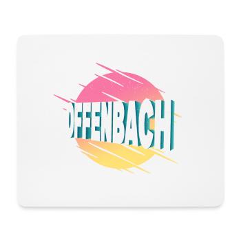 Offenbach Deutschland Stadt Schrift Vintage Retro - Mousepad (Querformat) - Weiß - Vorne