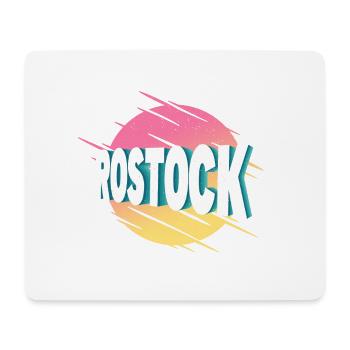 Rostock Deutschland Stadt Schrift Vintage Retro - Mousepad (Querformat) - Weiß - Vorne