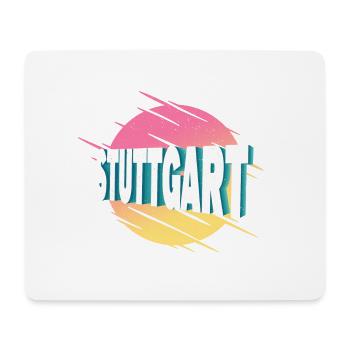Stuttgart Deutschland Stadt Schrift Vintage Retro - Mousepad (Querformat) - Weiß - Vorne
