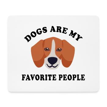 Dogs Are My Favorite People mon chien préférré - Tapis de souris (format paysage) - blanc - Devant