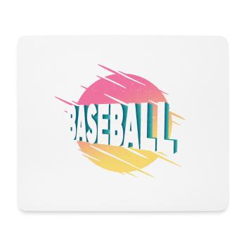 Baseball Sport Schrift Vintage Retro Home Run - Mousepad (Querformat) - Weiß - Vorne
