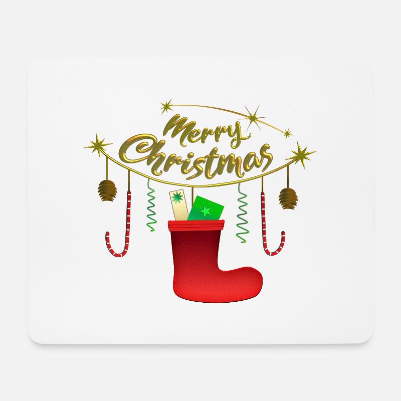 Merry Christmas - Mousepad (Querformat) - Weiß