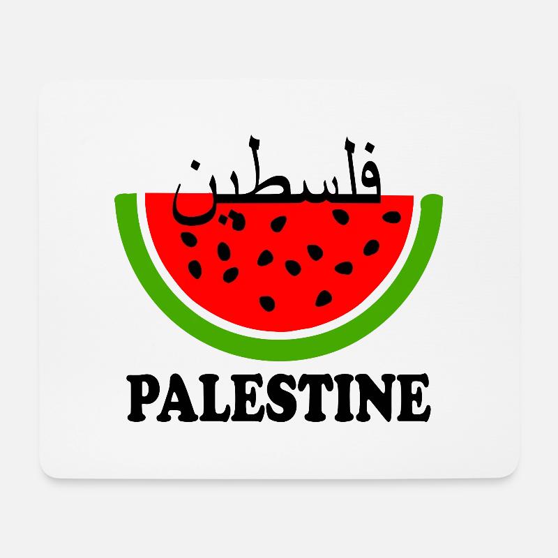 Palästina wassermelone فلسطين - Mousepad (Querformat) - Weiß