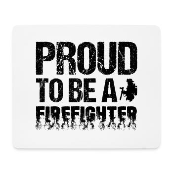 Stolz darauf, Feuerwehrmann zu sein - Mousepad (Querformat) - Weiß - Vorne