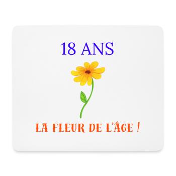 18 years old flower age - Mouse Pad (horizontal) - white - Front