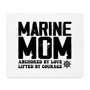 Funny Mom Marines Lover Design For Mother's Day - Mouse Pad (horizontal) - white - Front
